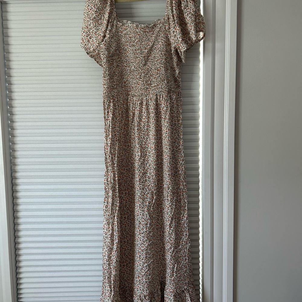 Pinkblush Floral Maxi Dress in Cream and Pink